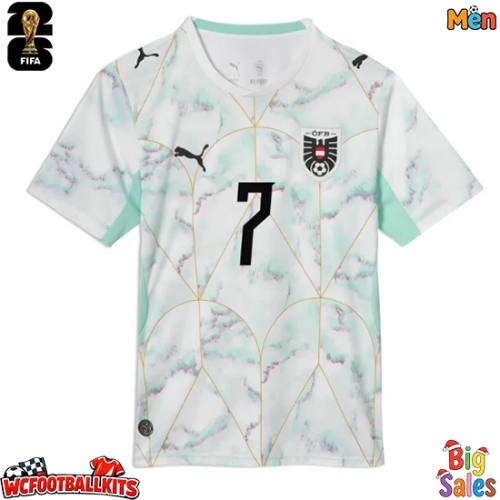 Austria Marko Arnautovic #7 Replica Away Stadium Shirt World Cup 2026 Short Sleeve